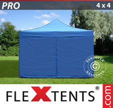 Tenda Dobrável FleXtents PRO 4x4m Azul, incl. 4 paredes laterais - Comprar já!