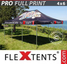 Tenda dobrável FleXtents PRO com impressão digital total  4x6m