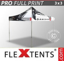 Tenda dobrável FleXtents PRO com impressão digital total 3x3m