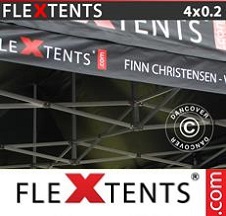 Tenda dobrável FleXtents PRO com impressão digital total 4x0,2m