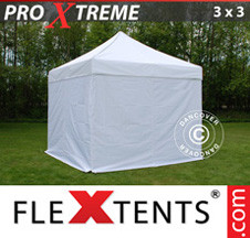 Tenda Dobrável FleXtents Pro Xtreme 3x3m Branco, incl. 4 paredes laterais - Comprar já!
